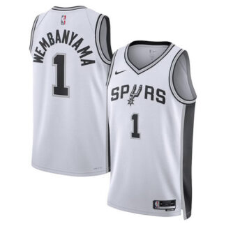 Breathable Women's San Antonio Spurs #1 Victor Wembanyama Nike White Swingman Association Edition Jersey for game day