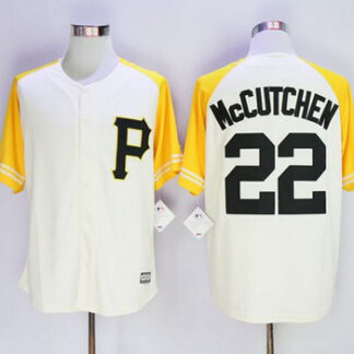Pirates #22 Andrew McCutchen CreamGold Exclusive New Cool Base Stitched MLB Jersey