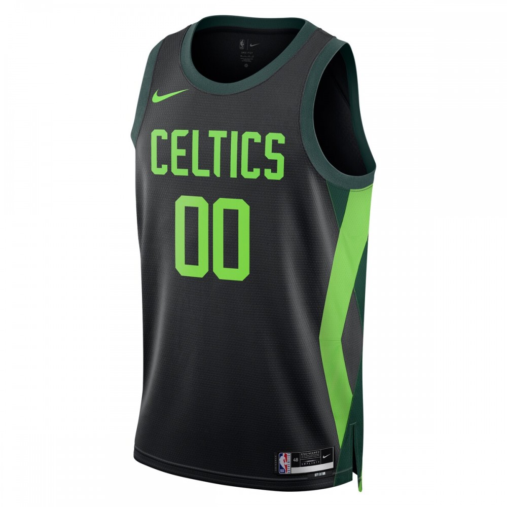 Boston Celtics Nike Unisex 2024/25 Custom Swingman Jersey - City Edition - Black - Image 2