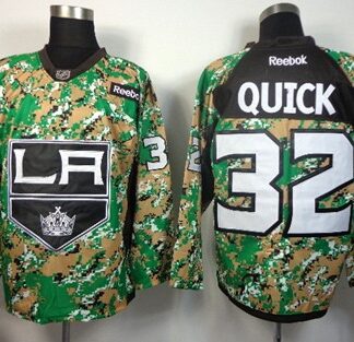 Los Angeles Kings #32 Jonathan Quick 2014 Camo Jersey