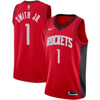 Breathable Men's Houston Rockets #1 Jabari Smith Jr Red Stitched Basketball Jersey for game day