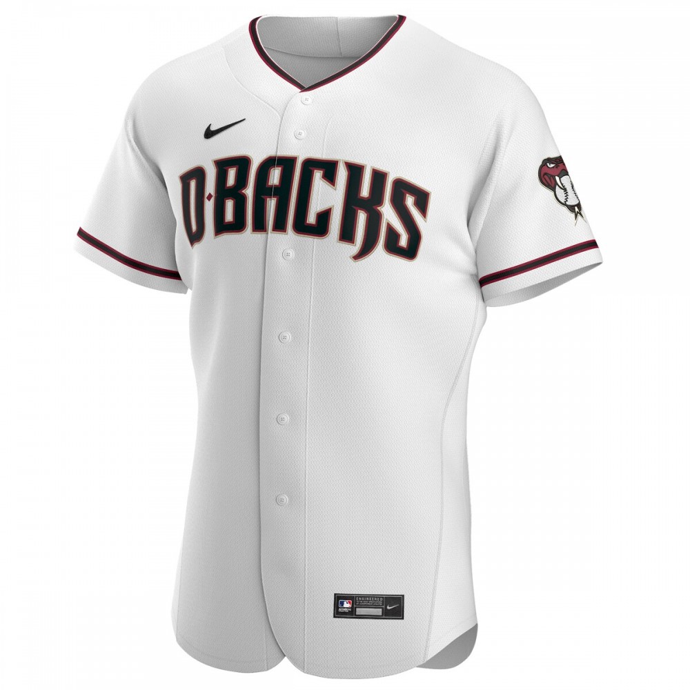Arizona Diamondbacks Nike Home Authentic Team Jersey - White/Crimson - Image 2