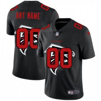 Atlanta Falcons Custom Men’s Nike Team Logo Dual Overlap Limited NFL Jersey Black