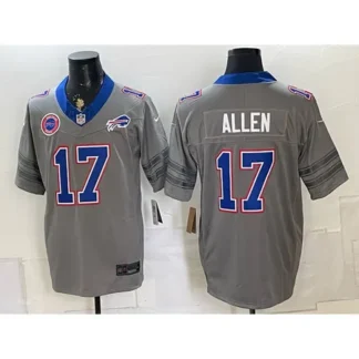 Men's Buffalo Bills #17 Josh Allen Nike Gray Vapor F.U.S.E. Limited Jersey TRXS