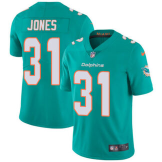 Nike Miami Dolphins #31 Byron Jones Aqua Green Team Color Men’s Stitched NFL Vapor Untouchable Limited Jersey