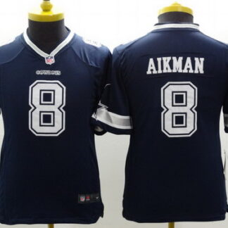 Nike Dallas Cowboys #8 Troy Aikman Blue Limited Kids Jersey