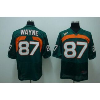 Miami Hurricanes 87 WAYNE green NCAA Jerseys