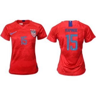 Women’s USA #15 Rapinoe Away Soccer Country Jersey