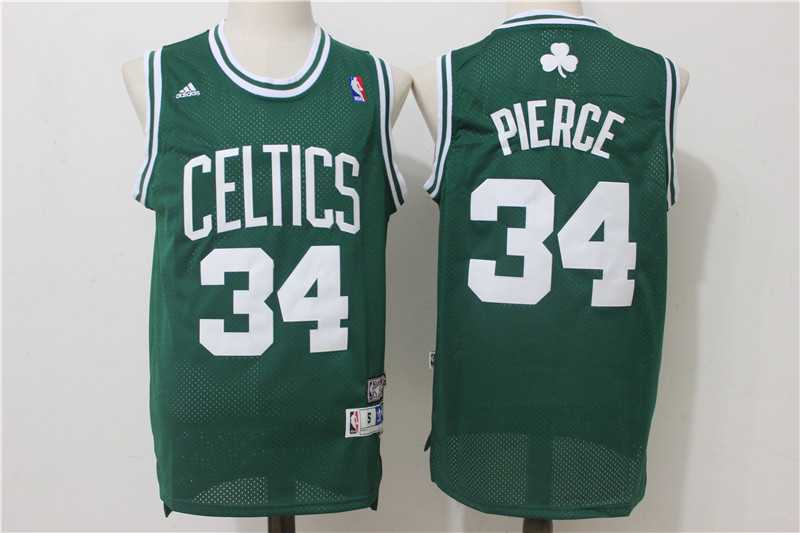 Boston Celtics #34 Paul Pierce Green Hardwood Classics Swingman Stitched Jersey