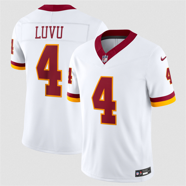 Men's & Women's & Youth Washington Commanders #4 Frankie Luvu White 2026 F.U.S.E. Vapor Limited Stitched Football J...