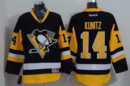 Pittsburgh Penguins #14 Chris Kunitz Black Third Jerseys