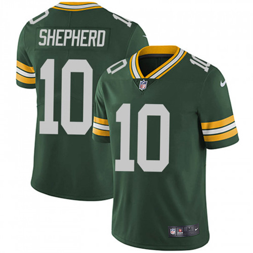 Nike Green Bay Packers #10 Darrius Shepherd Green Team Color Men’s Stitched NFL Vapor Untouchable Limited Jersey