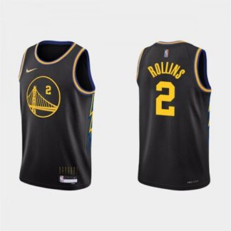 Breathable Men's Golden State Warriors #2 Ryan Rollins 2022 Black Stitched Basketball Jersey for game day