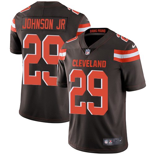 Nike Men & Women & Youth Browns 29 Duke Johnson Jr Brown NFL Vapor Untouchable Limited Jersey