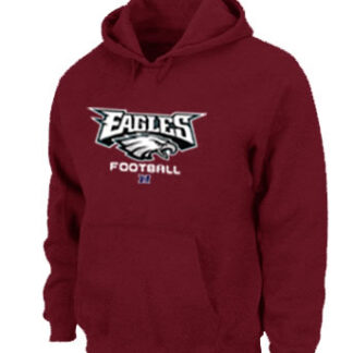 Breathable Philadelphia Eagles Critical Victory Pullover Hoodie RED for game day