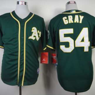 Oakland Athletics #54 Gray 2014 Green Jerseys