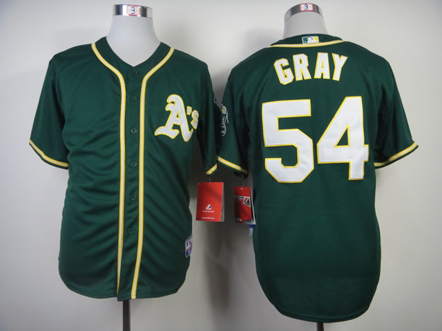 Oakland Athletics #54 Gray 2014 Green Jerseys