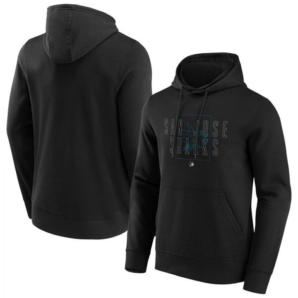 San Jose Sharks Fanatics Branded Exoskeleton Hoodie - Black