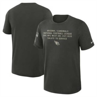 Men's Arizona Cardinals Dark Green 2025 Salute to Service Sideline Slub Dri-FIT T-Shirt
