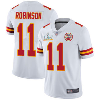 Nike Kansas City Chiefs #11 Demarcus Robinson White Youth Super Bowl LV Bound Stitched NFL Vapor Untouchable Limite...