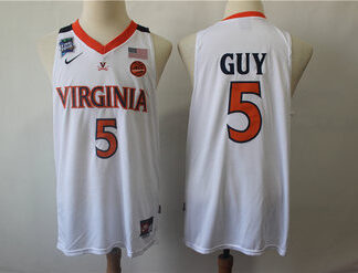 Virginia Cavaliers 5 Kyle Guy White College Basketball Jersey