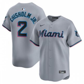 Jazz Chisholm Jr. Miami Marlins Nike Road Limited Player Jersey – Gray