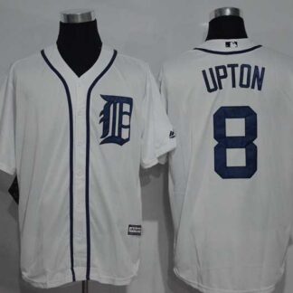 Breathable Detroit Tigers #8 Justin Upton Cream New Cool Base Stitched Baseball Jersey for game day