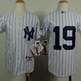 Youth New York Yankees #19 Masahiro Tanaka White Jerseys