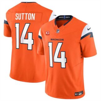 Men & Women & Youth Denver Broncos #14 Courtland Sutton Orange 2024 F.U.S.E. With 4-Star C Patch Vapor Limited Stit...