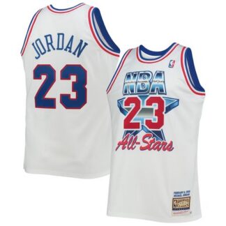 Men's Eastern Conference #23 Michael Jordan White Hardwood Classics 1992 NBA All-Star Game Authentic Jersey