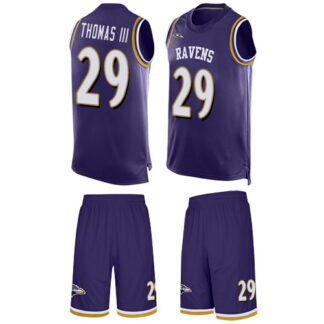 Nike Baltimore Ravens #29 Earl Thomas III Purple Team Color Men’s Stitched NFL Limited Tank Top Suit Jersey
