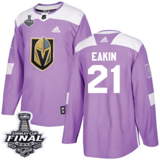 Adidas Vegas Golden Knights #21 Cody Eakin Purple Authentic Fights Cancer 2018 Stanley Cup Final Stitched NHL Jersey