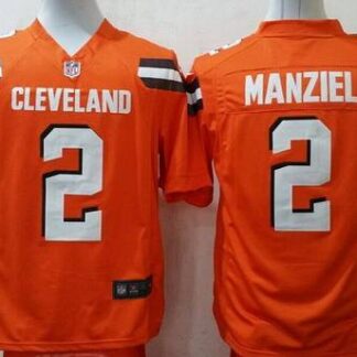Nike Cleveland Browns #2 Johnny Manziel 2015 Orange Game Jersey