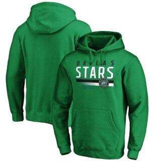 Men's Fanatics Branded Kelly Green Dallas Stars Staggered Stripe Pullover Hoodie