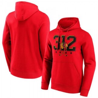 Chicago Blackhawks Fanatics Branded Hometown Graphic Hoodie - Red