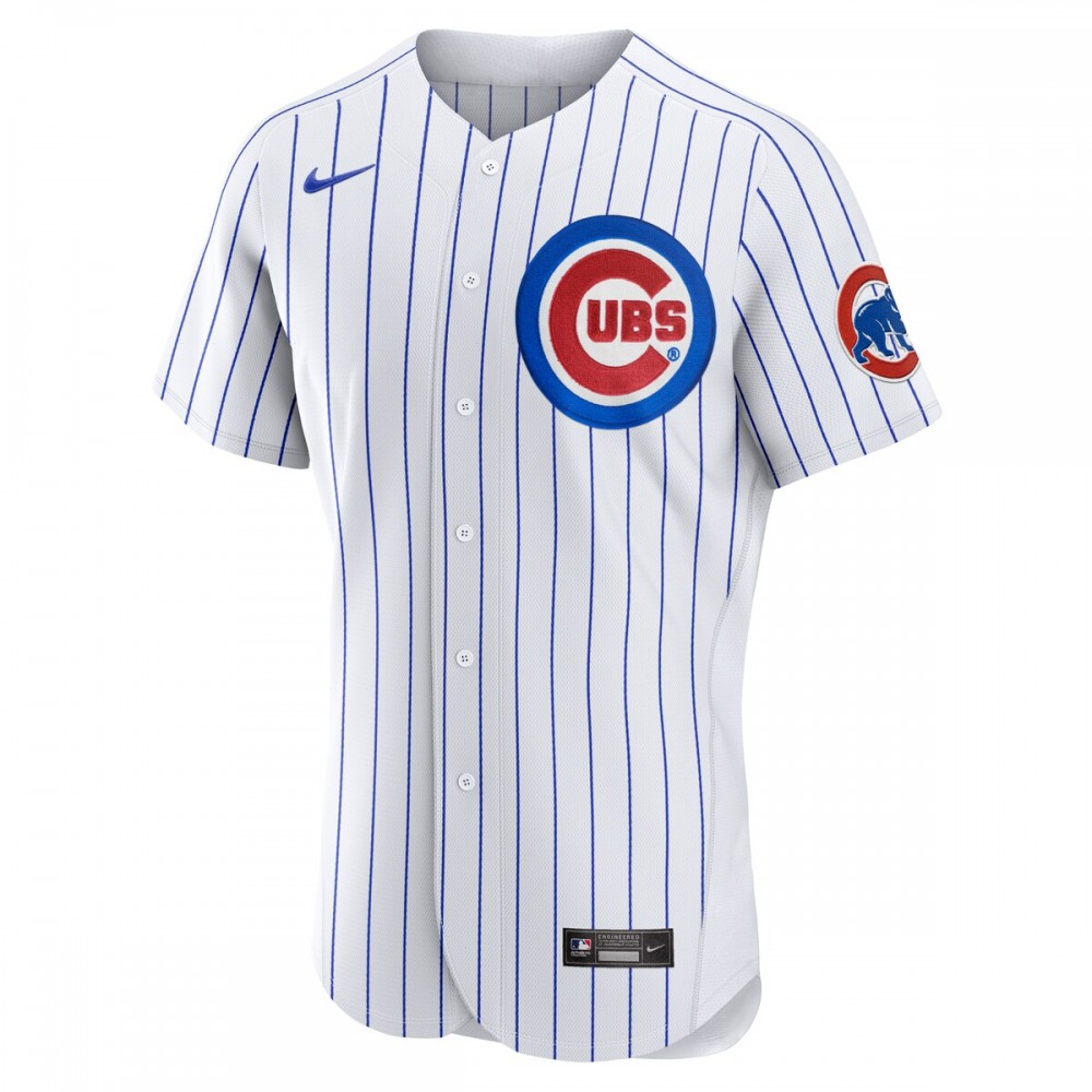 Ernie Banks Chicago Cubs Nike Home Authentic Retired Player Jersey - White - Image 2