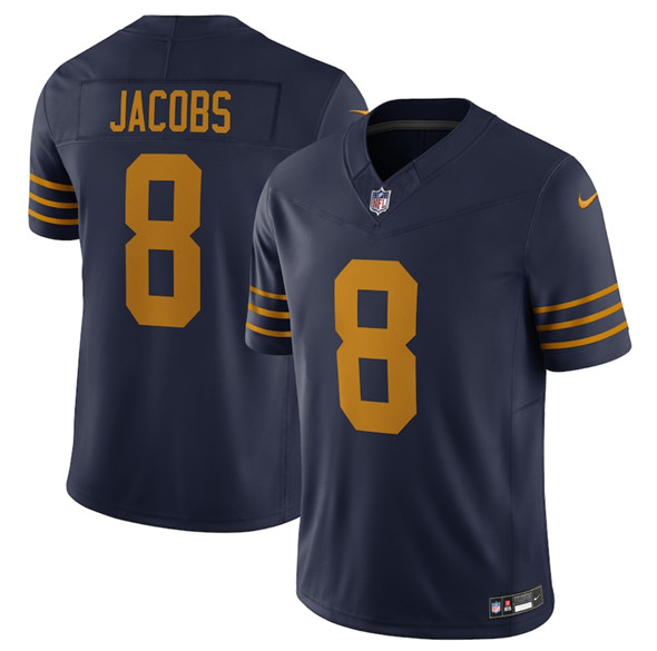 Men's Green Bay Packers #8 Josh Jacobs Navy The 1923 Classic Vapor F.U.S.E. Limited Football Stitched Jersey