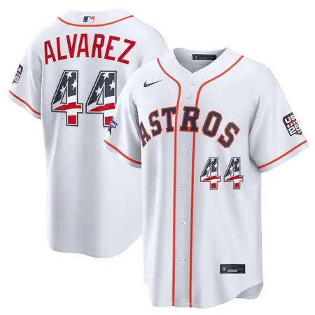 Men's Houston Astros #44 Yordan Alvarez Nike White 2026 All-Star Edition Stars & Stripes Stadium Jersey
