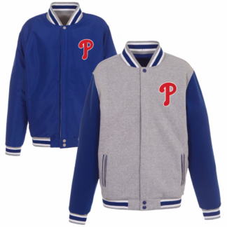 Philadelphia Phillies JH Design Reversible Fleece Full-Snap Jacket