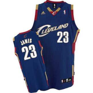 Cleveland Cavaliers #23 LeBron James Blue With Golden Jerseys