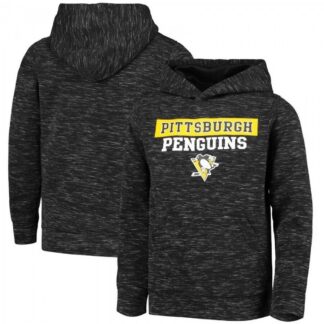 MEN Black Pittsburgh Penguins Logo Scuba Pullover Hoodie