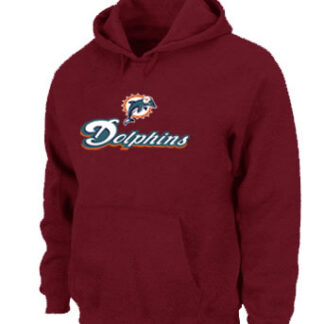 Miami Dolphins Authentic Logo Pullover Hoodie Red