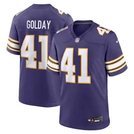 Youth Minnesota Vikings #41 Jake Golday Purple 2026 NFL Draft Game Jersey 3H64