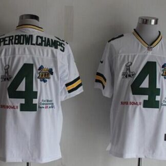 Nike Green Bay Packers #4 Superbowlchamps White Men's Stitched NFL Limited Jersey