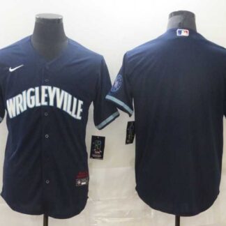 Cubs Blank Navy 2021 City Connect Cool Base Jersey