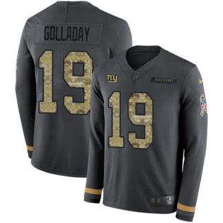 Nike New York Giants #19 Kenny Golladay Anthracite Salute to Service Youth Stitched NFL Limited Therma Long Sleeve...