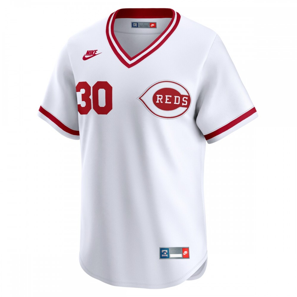 Ken Griffey Cincinnati Reds Nike Throwback Cooperstown Limited Jersey - White - Image 2