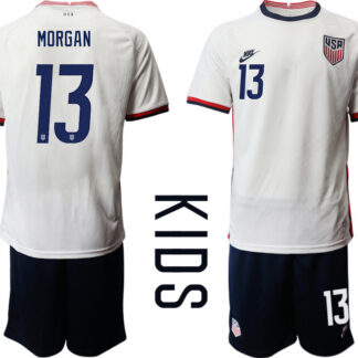 Youth 2020-2021 Season National team United States home white 13 Soccer Jersey