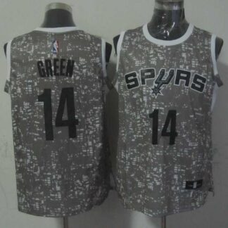 San Antonio Spurs #14 Danny Green Gray City Luminous Stitched Jersey