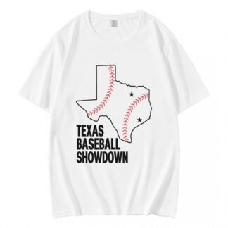 Breathable Vintage Texas Baseball Showdown Map T-Shirt for game day